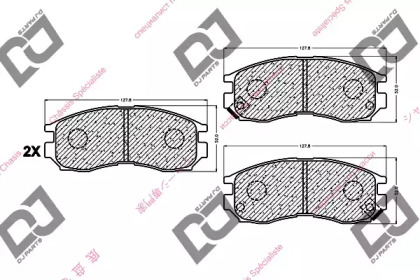 Комплект тормозных колодок DJ PARTS BP1020